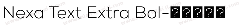 Nexa Text Extra Bol字体转换